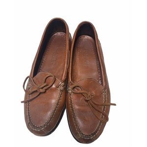Cole Haan size 7.5 Tie Loafers Cognac